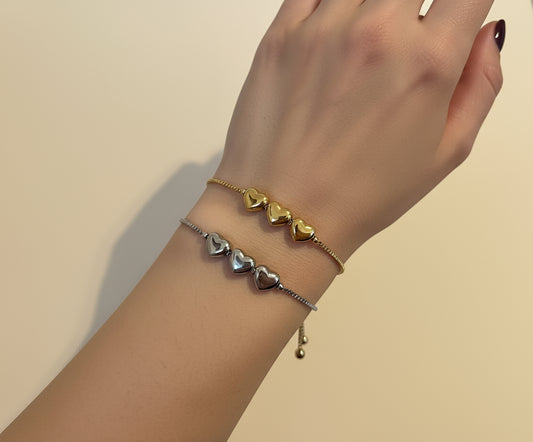 Bracciale “ Trio di cuore”