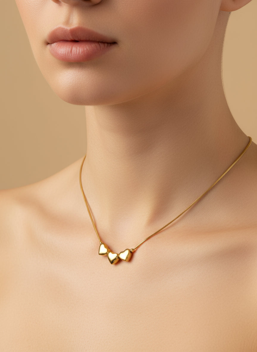 Collana “Tris di Cuore”