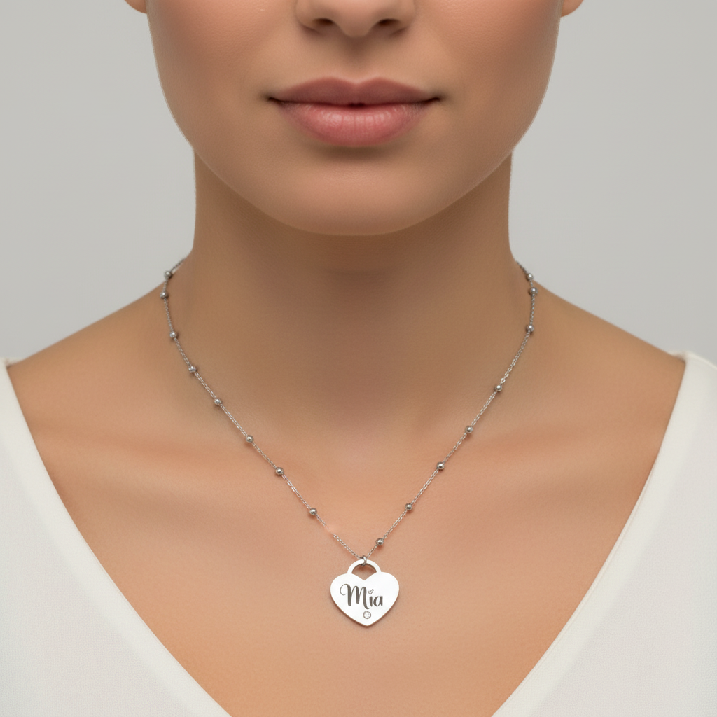 Collana “Cuore zirconato”