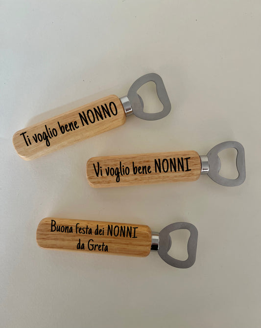 Apribottiglie legno -Nonni