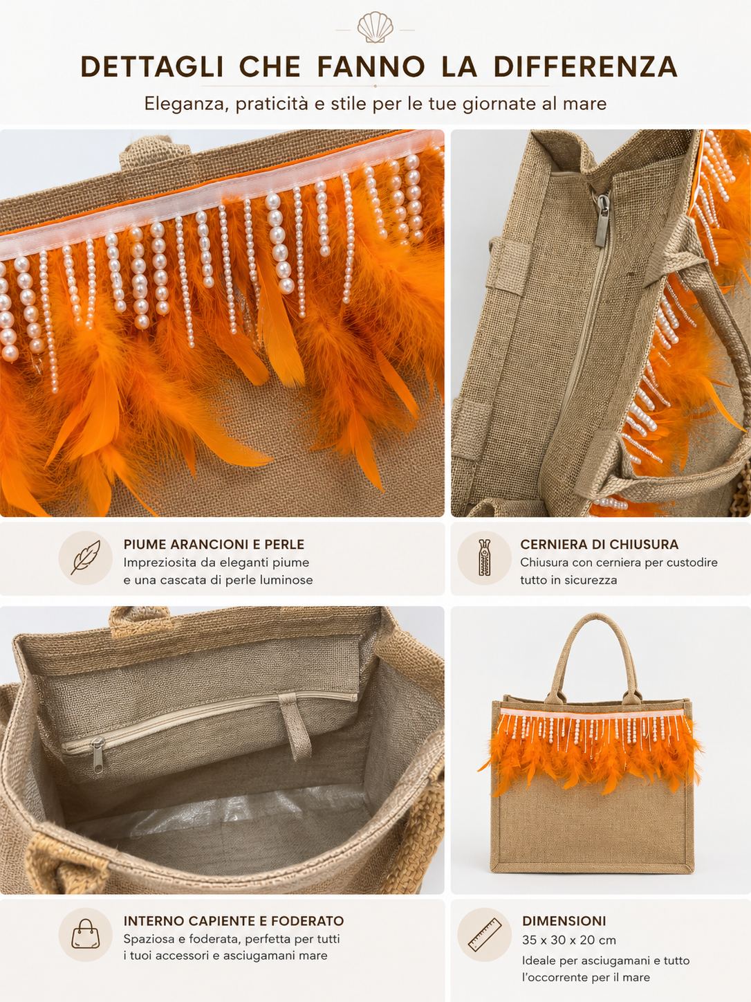 Borsa mare - Orange