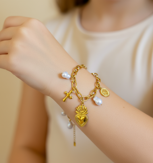 Bracciale “Cuore Sacro & Fede“