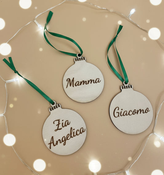 Segnaposto - Sfere di Natale