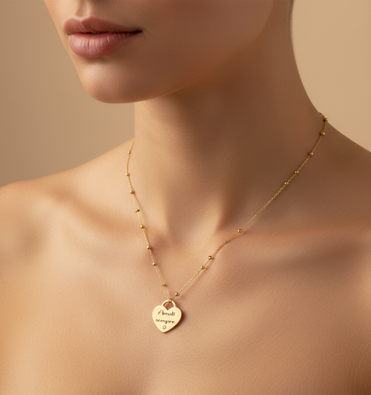 Collana “Cuore zirconato”
