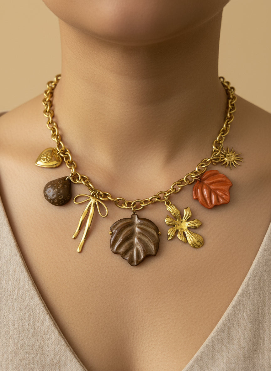 Collana “Orange&Brown”