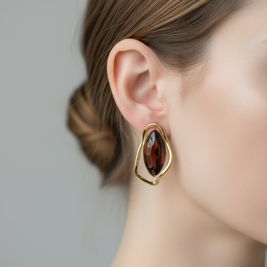 Orecchini “Brown stone”