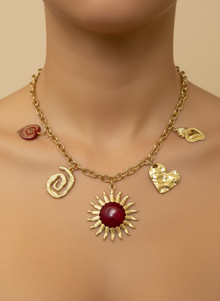 Collana “Sole rosso”