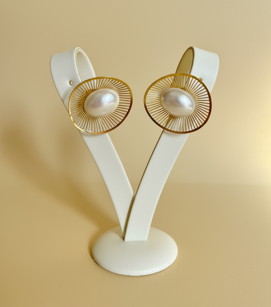 Orecchini “Oval white”