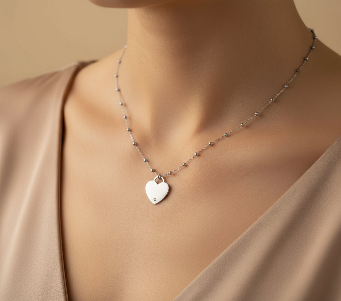 Collana “Cuore zirconato”