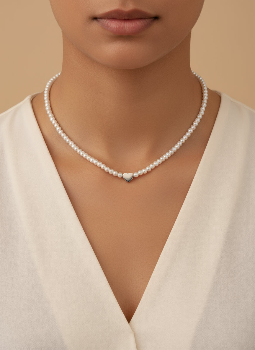 Collana “Cuore perlato”