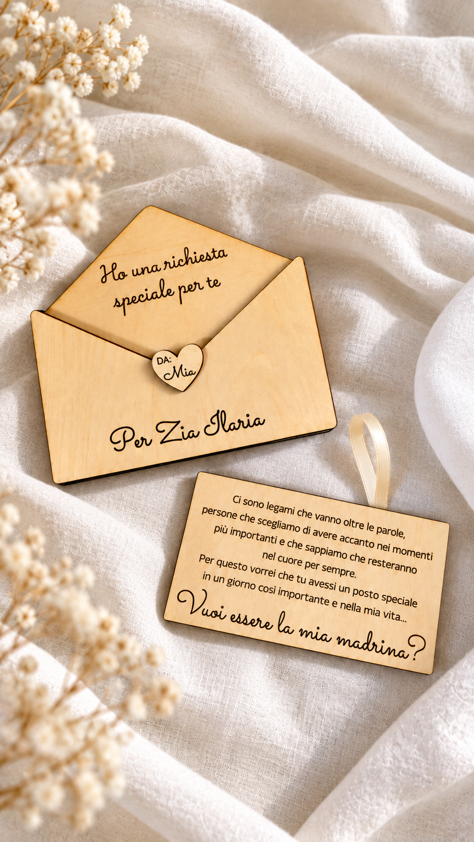 Lettera “Vuoi essere la mia Madrina / il mio Padrino?”