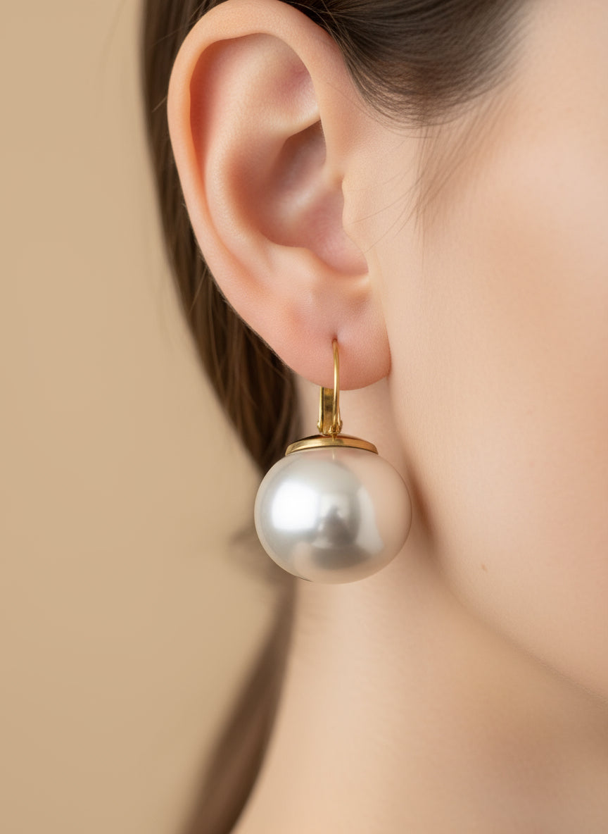 Orecchini “Ball white”