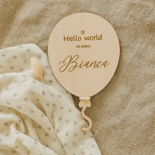 Targhetta “Hello world”