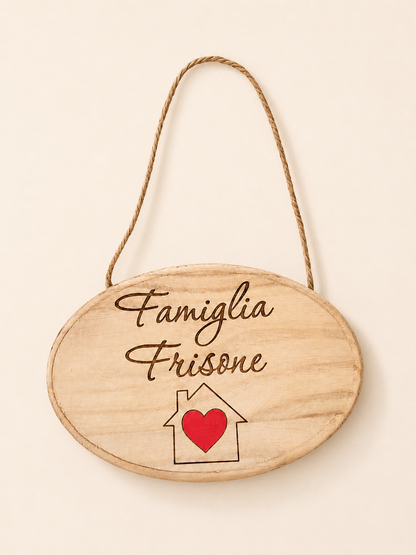 Targhetta fuori porta - Cognome personalizzato