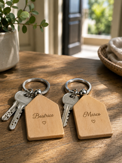 Portachiavi Casa- Nome personalizzato