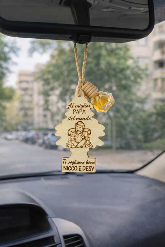 Arbre magique- Papà  con un bimbo e una bimba