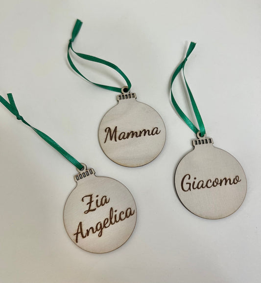 Segnaposto - Sfere di Natale