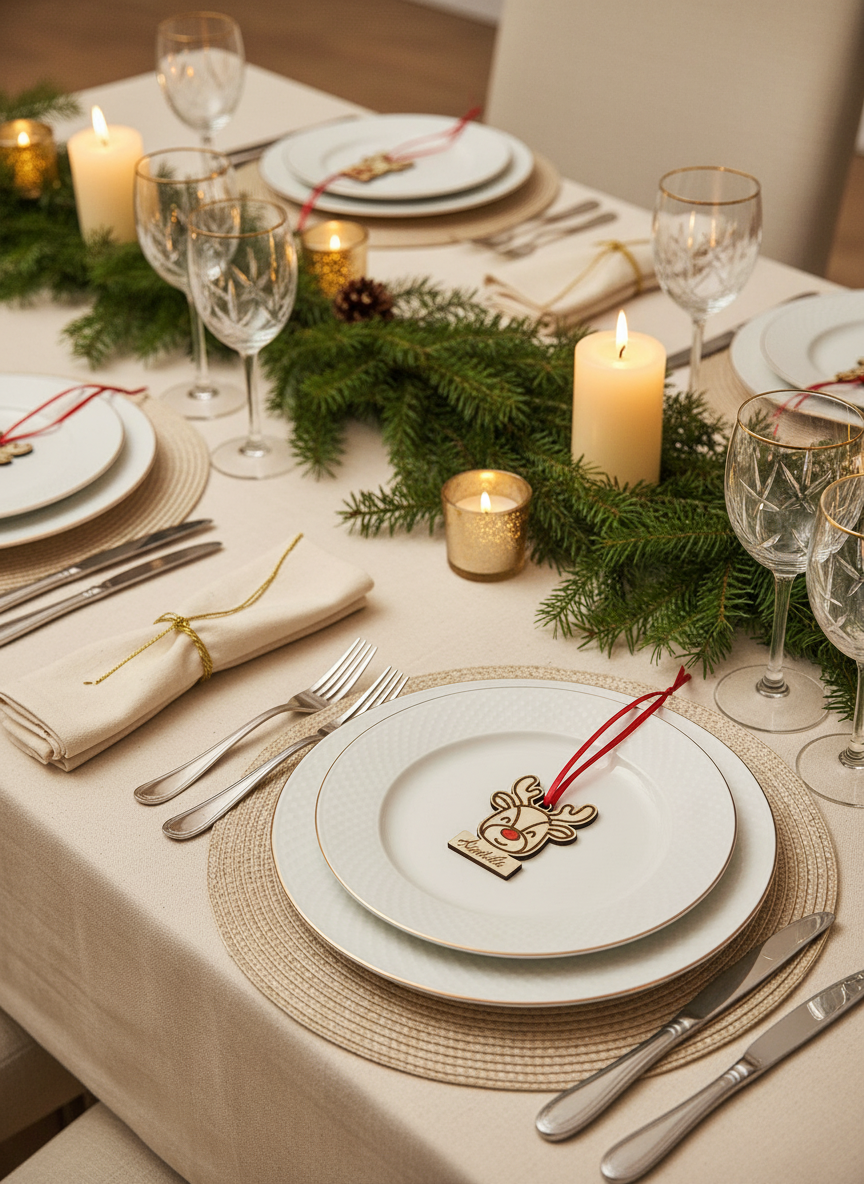 Segnaposto - Renna naso rosso