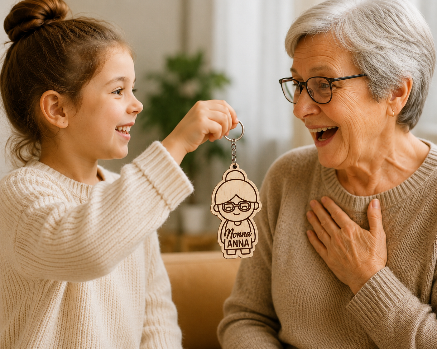 Portachiavi artigianali -Nonni