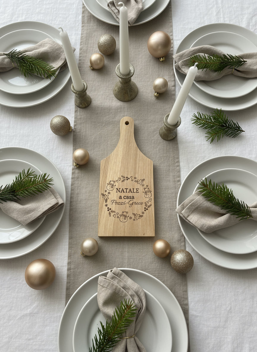 Tagliere - Natale a casa “Pupazzo di neve”