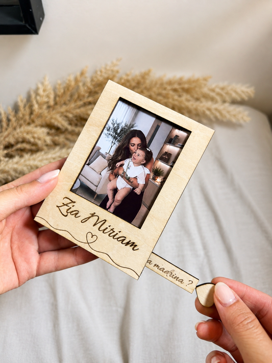 Cornice Heart Polaroid - Vuoi essere la mia madrina/padrino?