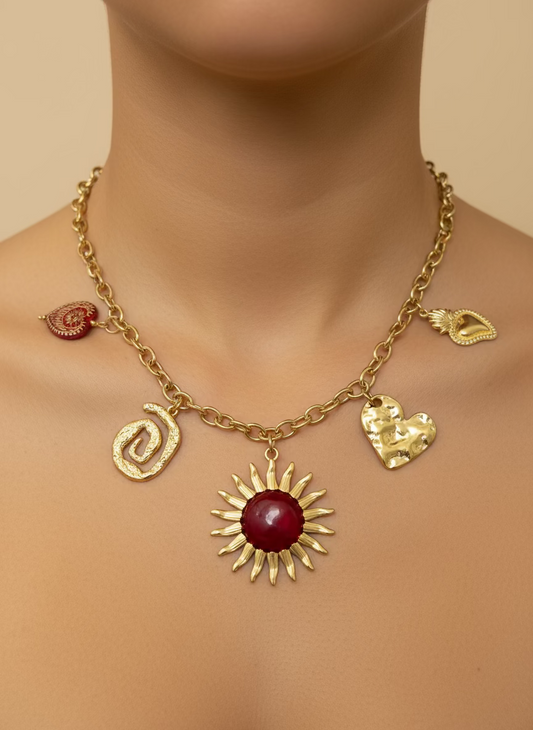 Collana “Sole rosso”